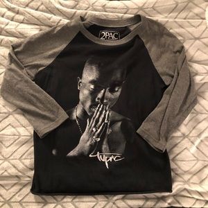 Tupac 3 quarters sleeve shirt
